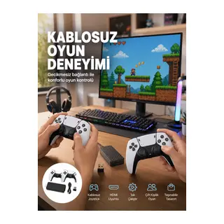 20600 Oyunlu Retro Oyun Konsolu Kablosuz Joystick Yeni Nesil