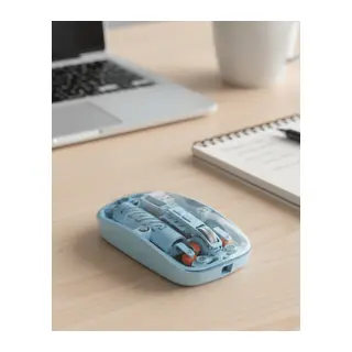 Mavi Kablosuz Mouse Bluetooth ve USB Çift Mod Bağlantılı