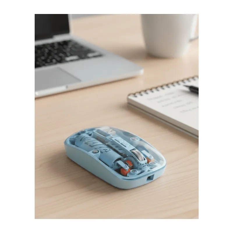 Mavi Kablosuz Mouse Bluetooth ve USB Çift Mod Bağlantılı