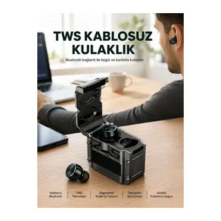 Ergonomik Tasarımlı Bluetooth Kulaklık | Suya Dayanıklı | Dokunmatik Kontrollü Yeni Nesil