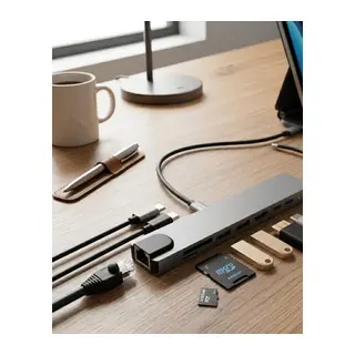 Type C Çoklu Port Hub 8 Port USB HDMI SD Kart Ethernet Adaptör