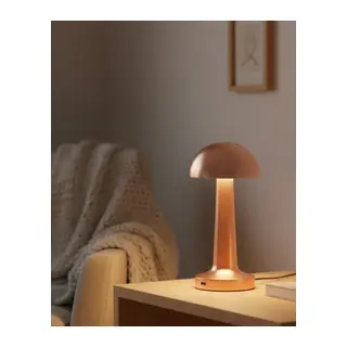 Bronz Dokunmatik Masa Lambası 3 Renk LED Şarjlı Kablosuz USB Çıkışlı