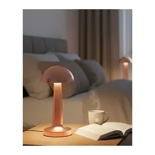Şarjlı Mantar Masa Lambası 3 Seviyeli Dokunmatik LED USB Şarj Özellikli