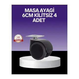 Çok Amaçlı Kilitsiz Masa Ayağı Tekerleği 6 cm