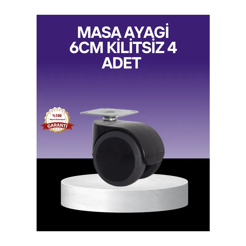 Çok Amaçlı Kilitsiz Masa Ayağı Tekerleği 6 cm