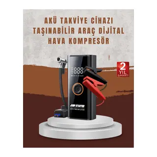 Çok Fonksiyonlu Araç Yol Yardım Kiti Jump Starter ve Lastik Pompası