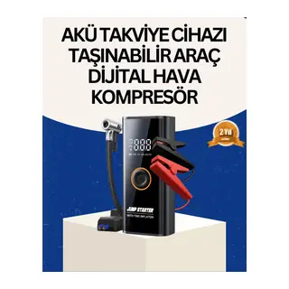 Taşınabilir Akü Takviye ve Akıllı Lastik Şişirme Pompası