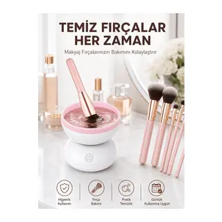 USB Çalışan Otomatik Kozmetik Fırça Temizleme Makinesi Yeni Nesil