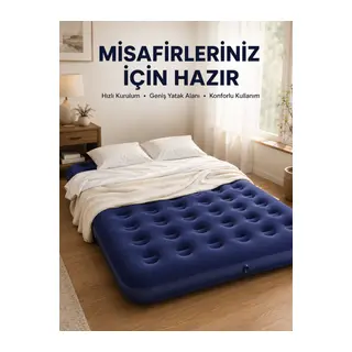Kamp ve Festival İçin Şişirilebilir Yatak Çift Kişilik Sağlam Yapı