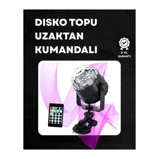 Kompakt Tasarımlı, Döner Renkli LED Disko Topu - Ev ve Profesyonel Kullanım