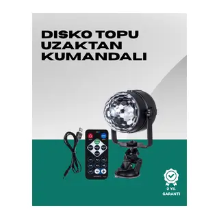 7 Farklı Aydınlatma Modu ve Ses Sensörlü Disko Topu Lambası