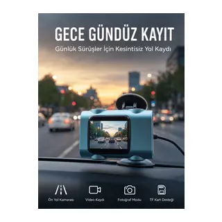 Araç Güvenlik Kamerası Öne Bakan Yol Kayıt Cihazı Yeni Nesil
