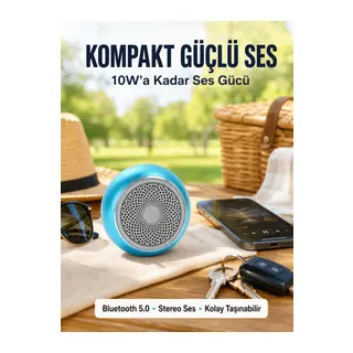 Alüminyum Gövdeli Mini Bluetooth Hoparlör – Dayanıklı ve Şık Tasarım Yeni Nesil