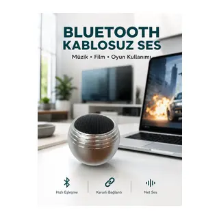 Taşınabilir Bluetooth Hoparlör Yüksek Ses Kaliteli Mini Tasarım Yeni Nesil