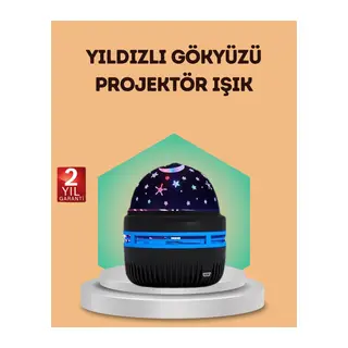 USB Galaxy Projektör Lamba – Romantik Atmosfer, Çocuk Odası, Parti ve Düğün Işığı