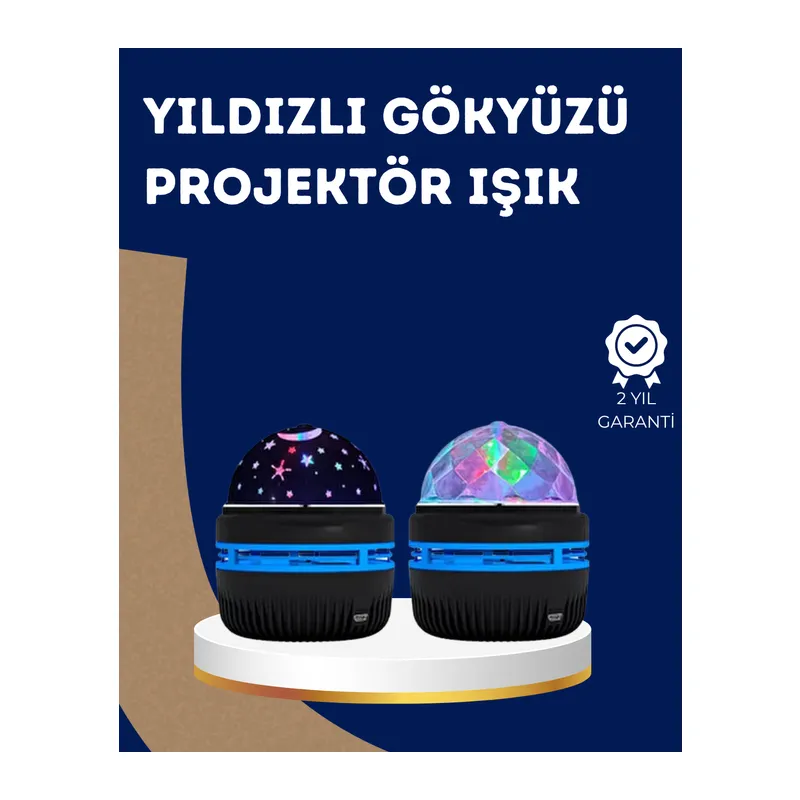 360° Dönen Galaxy Projektörlü Gece Lambası – Star Master Yıldızlı Gökyüzü Efekti