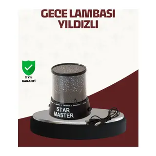 Galaxy Efektli LED Projektör Taşınabilir Yıldız Gece Lambası