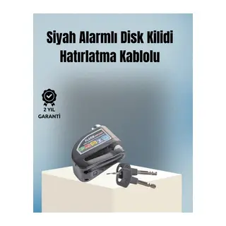 Motosiklet ve Bisiklet İçin 6mm Pinli Alarmlı Disk Kilidi