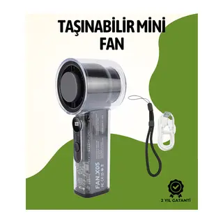 Sessiz Çalışan Taşınabilir Fan | Dijital Göstergeli | 100 Kademeli Hız Ayarı