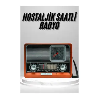 Nostaljik Vintage Radyo Taşınabilir Bluetooth Bağlantılı Hoparlör Radyo
