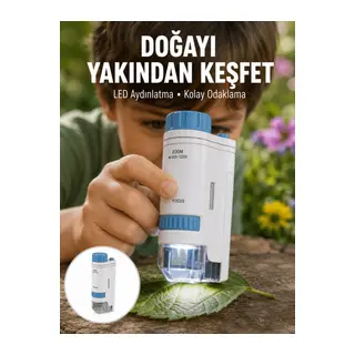 ABS Gövdeli Öğrenci ve Hobi Mikroskobu – Mavi Renk Yeni Nesil