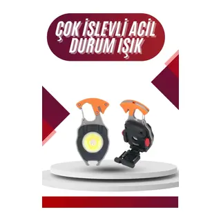 7 Modlu Mini Led Lamba Anahtarlık USB Şarjlı Kamp İçin Taşınabilir