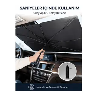 Renault Symbol, Dacia Sandero, Opel Corsa, Ford Ka, Peugeot 208 Uyumlu Oto Şemsiye Yeni Nesil