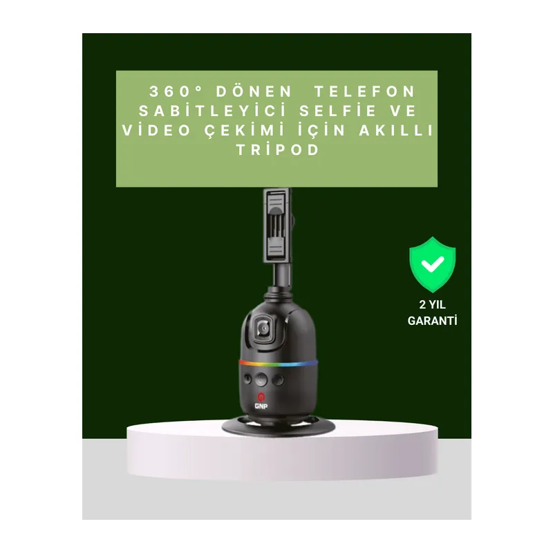 Yüz Takipli 360° Akıllı Gimbal Telefon ve Aksiyon Kamera Uyumlu