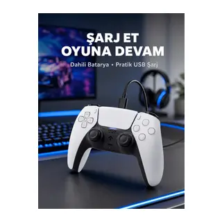 Kablosuz Oyun Kolu PS5 Uyumlu Ergonomik Tasarım ve Hassas Kontrol Yeni Nesil