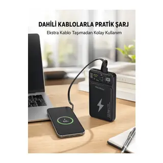 Powerbank 10000 mAh Dijital Göstergeli Taşınabilir Yeni Nesil
