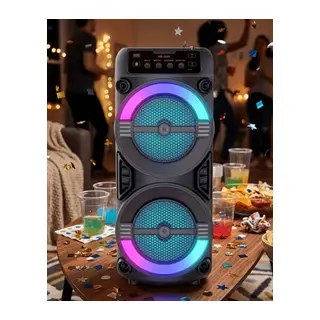 LED Işıklı Kablosuz Bluetooth Hoparlör USB TF Kart Destekli