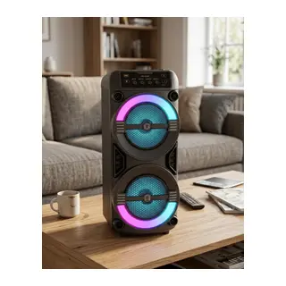 Taşınabilir Bluetooth Hoparlör RGB Işık Efektli Stereo Ses