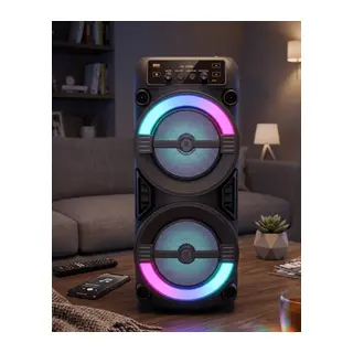 RGB Işıklı Taşınabilir Bluetooth Hoparlör Güçlü Stereo Ses