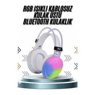 Kablosuz Bluetooth Kulaklık RGB Işıklı Kulak Üstü 5.3 Bluetooth Bağlantılı
