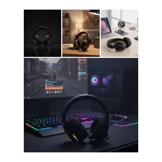 Gaming Headset Kablosuz Bluetooth 40MM Sürücülü Mikrofonlu Oyuncu Kulaklığı
