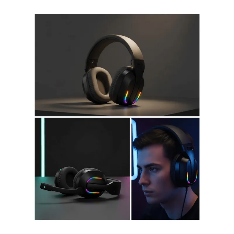 RGB Aydınlatmalı Kablosuz Oyuncu Kulaklığı Konsol ve PC Uyumlu