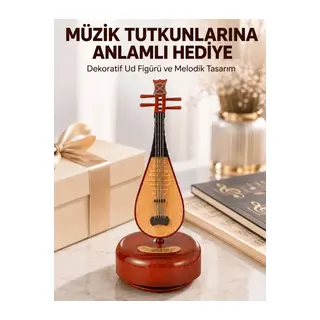 Enstrüman Figürlü Melodi Çalan Dekoratif Müzik Kutusu
