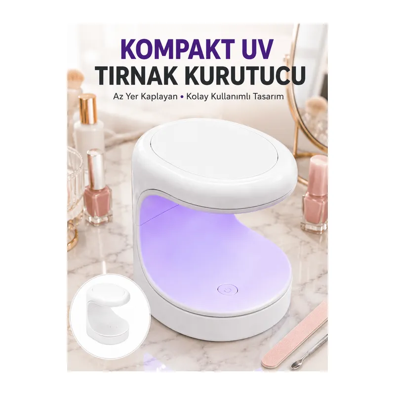 Seyehat Tipi Mini Oje Kurutucu Ultraviole Mor Işık Protez Tırnak Kurutucu Yeni Nesil