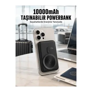 22.5W Hızlı Şarj Destekli Manyetik Powerbank Kompakt Tasarım Yeni Nesil