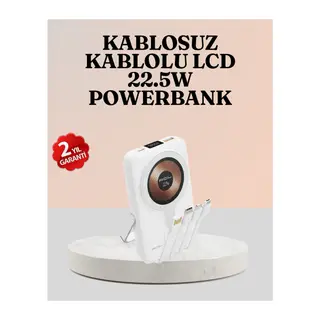 Kablosuz ve Kablolu Şarj Destekli Taşınabilir Powerbank