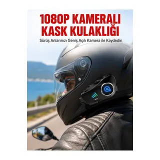 Q28 Bluetooth Kask Kulaklık 1080P Kamera Su Geçirmez Motosiklet Interkom Yeni Nesil