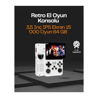 Taşınabilir Retro Oyun Konsolu – 15.000 Oyun, 64 GB Depolama, IPS Ekran