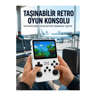 Retro Oyun Cihazı – Çift MicroSD Desteği, Çoklu Platform Uyumu, 3200 mAh Batarya Yeni Nesil