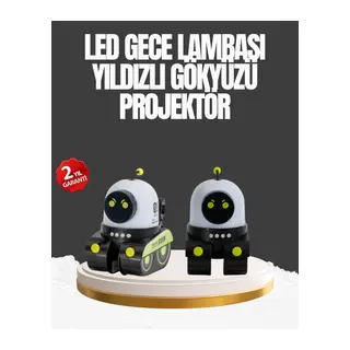 Çocuk Odası İçin Müzikli ve Işıklı Robot Projektör