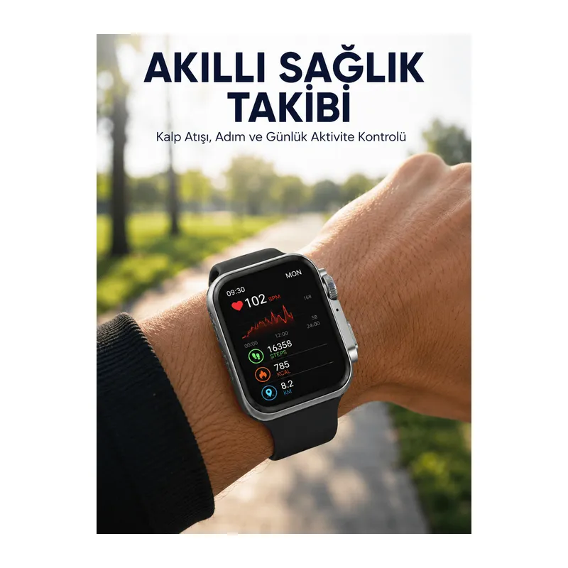 RS12 PRO+ 2025 Serisi Uzun Şarj Süreli Garantili Full Ekranlı Özel Üretim Akıllı Saat – 2GB Hafıza, AMOLED, GPS, Sesli Arama Yeni Nesil