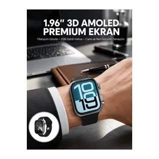 RS12 PRO+ 2025 Serisi Özel Üretim Full Ekranlı Akıllı Saat – Nabız ve Uyku Takibi, Bluetooth Arama, Garantili, Güçlü Batarya