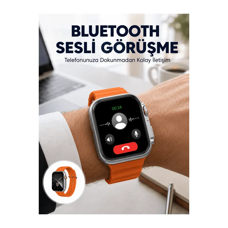 2025 Model Gelişmiş Özellikli Nabız Sensörlü Spor Takibi Yapabilen Titreşimli Saat Yeni Nesil
