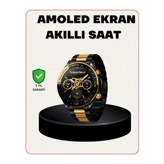 Amoled Akıllı Saat Manyetik Şarj GPS Destekli Spor ve Günlük Kullanım