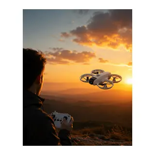 Uzun Şarj Süreli Kameralı Mini Drone Işıklı Akıllı Uçuş Sistemli