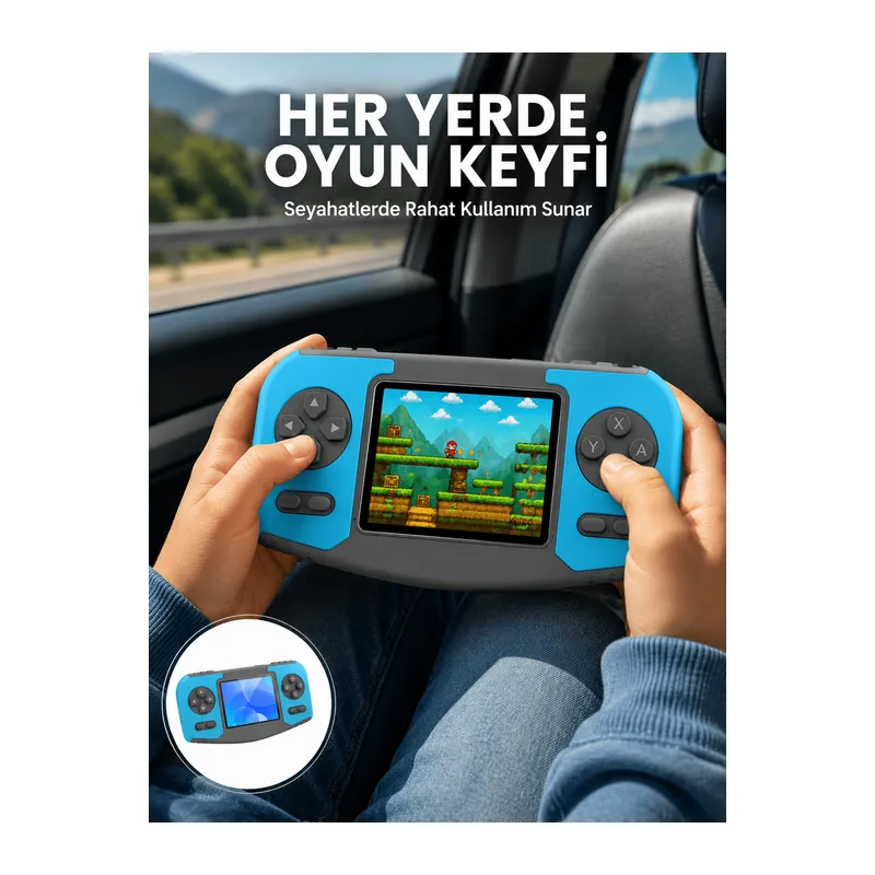 Çocuklara Özel Retro Oyun Konsolu Portatif Eğlence Cihazı